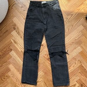 Rollas straight leg black jeans size 25